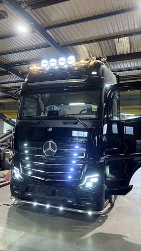 Mercedes funeral truck