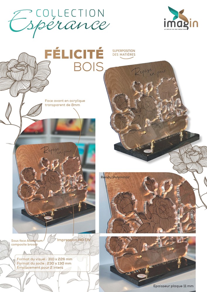 Plaque Félicité Bois
