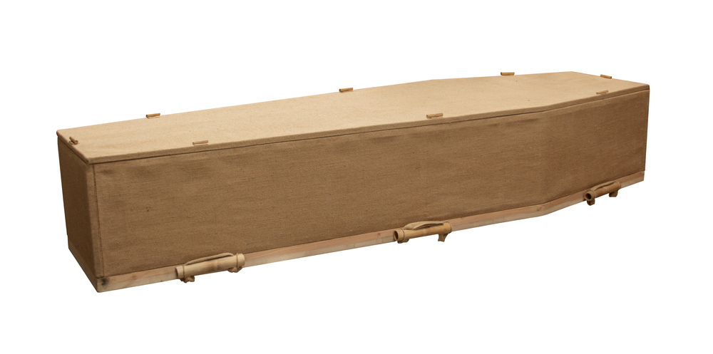 Jute Flat-Packed Coffin