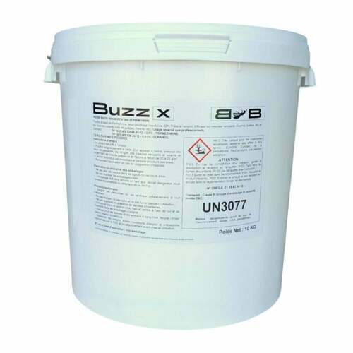 BuzzX – Poudre insecticide à la perméthrine 0,5 % pour la destruction des nids de frelons et guêpes