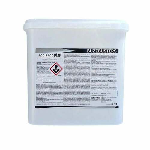 RODIBROD PÂTE 5kg – Appât Rodenticide à la Brodifacoum 50 ppm