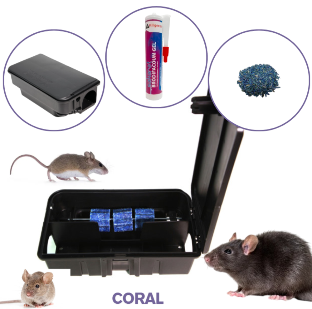 CORAL POSTE RATS & SOURIS SÉCURISÉ (x30)