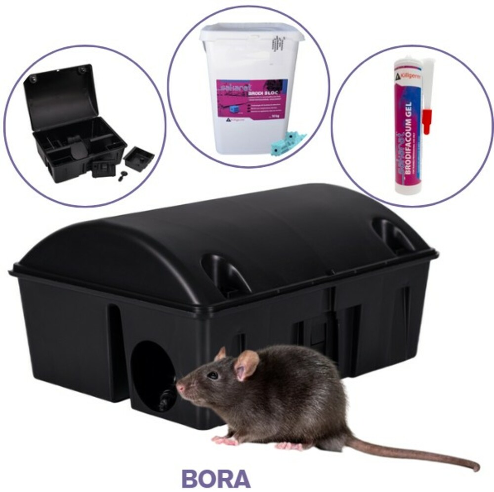 BORA POSTE RAT SECURISÉ GRANDE CAPACITÉ (x8)