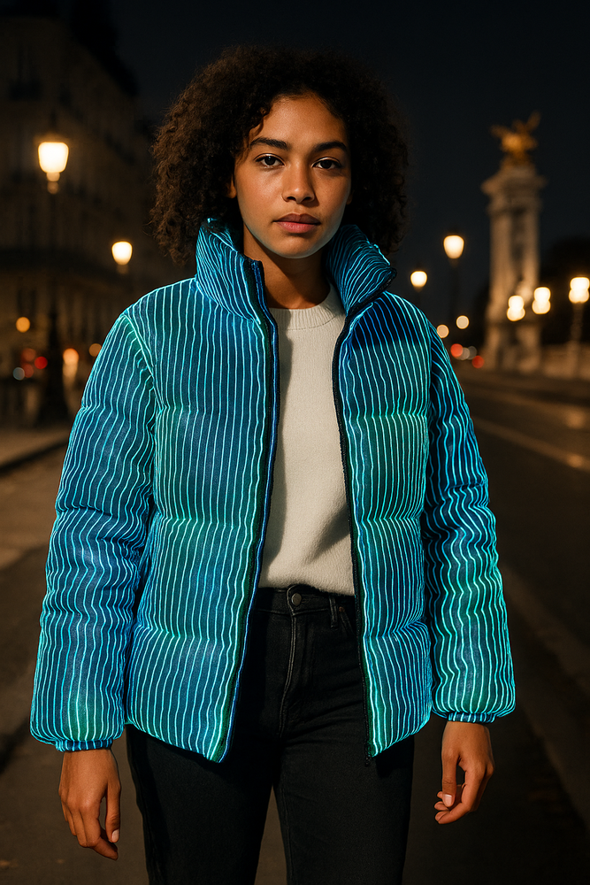 Veste lumineuse à motifs ondulés (réf. DSF001)