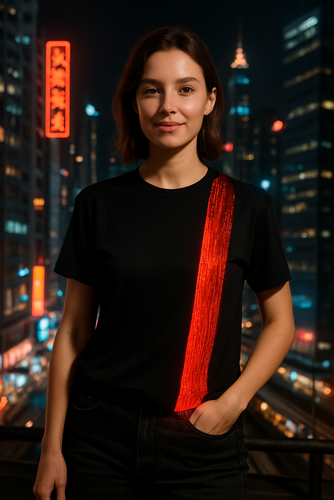 T-shirt lumineux avec bande LED intégrée (réf. DSF011)