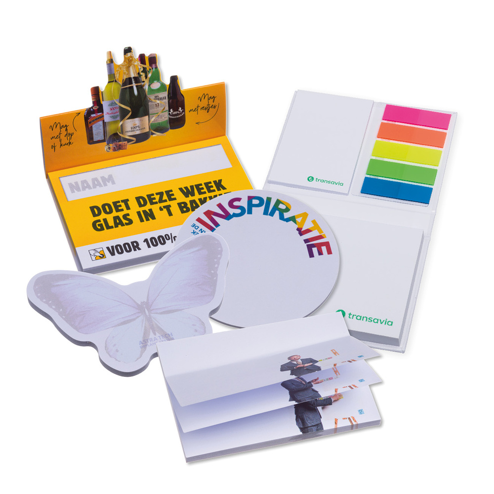 Note adhesive , a la forme , avec pop up