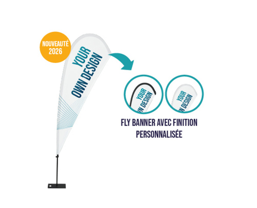FLY BANNER WITH CUSTOMISED FINISH