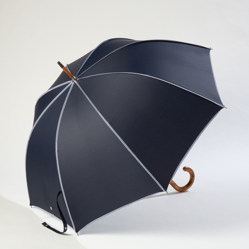 Parapluie canne Bleu Marine biais marinière ALIX