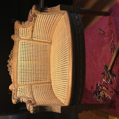 Restauration d'un fauteuil canné