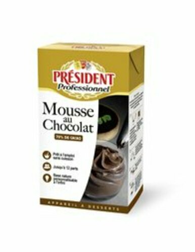 176967 - Préparation à mousse au chocolat noir UHT 1 L Président Professionnel