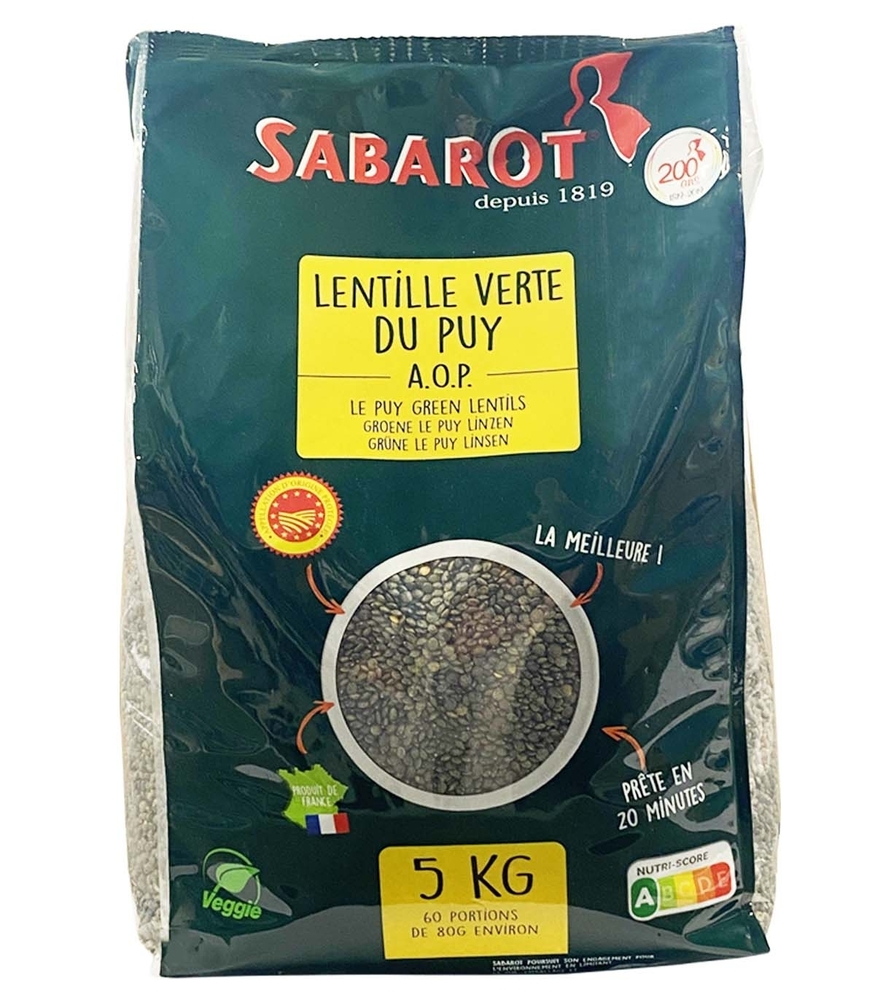 Lentilles vertes du Puy AOP 5kg