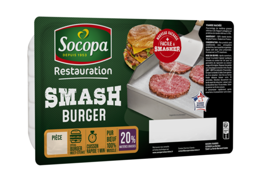 SMASH BURGER 20% M.G pur boeuf VBF 60g 319413