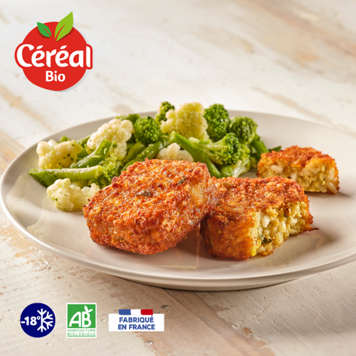 Mini carré seitan, pomme de terre, emmental - CEREAL BIO