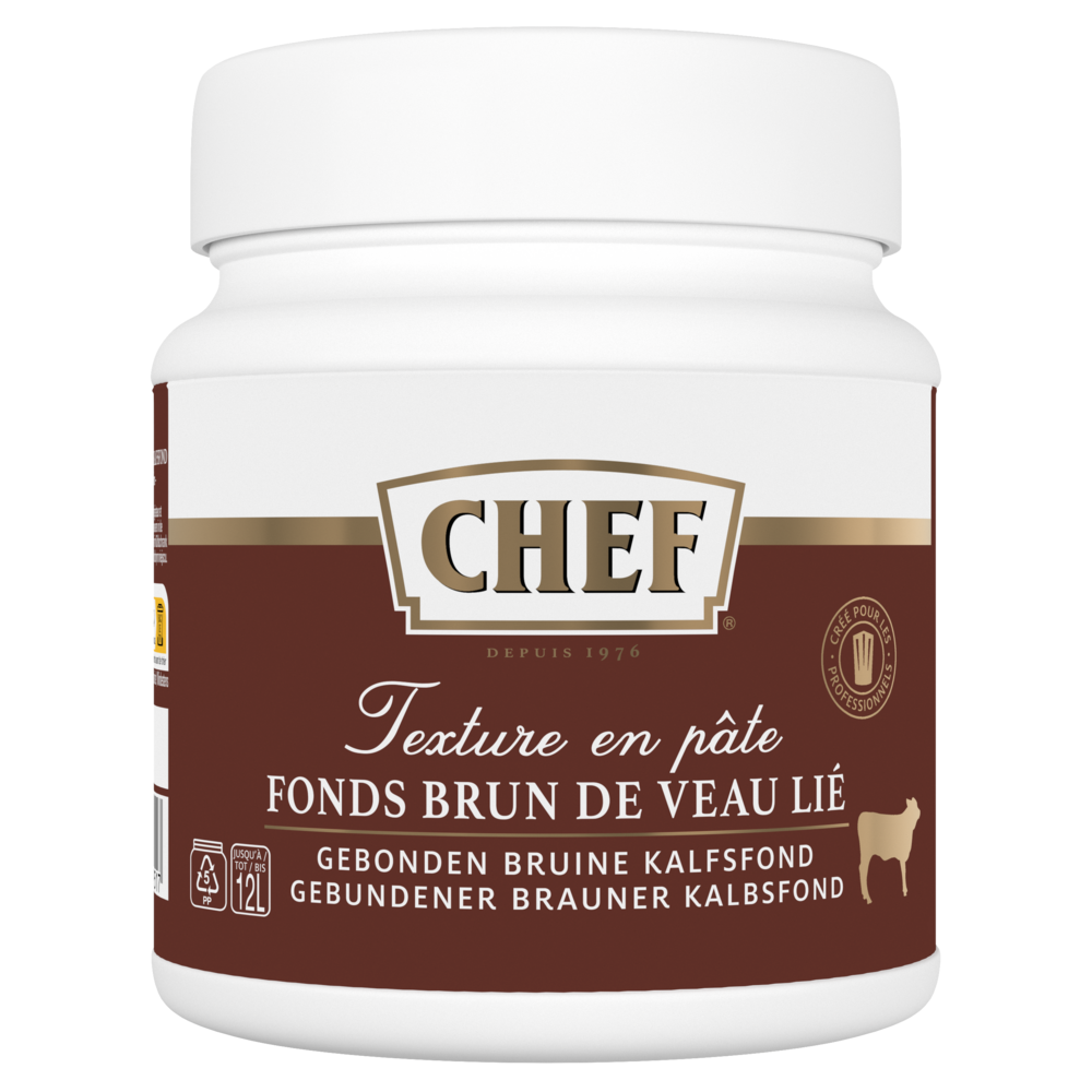 CHEF® Fonds Brun de Veau Lié Premium - Pot de 600 g pour 6 L à 12 L