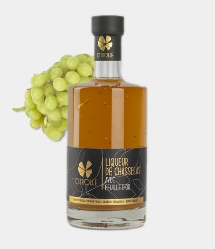 liqueurs de Chasselas BIO avec feuilles d'Or