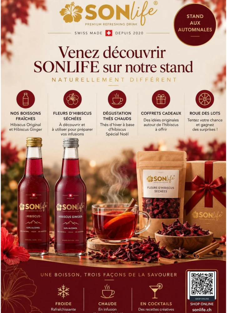 Fleurs d’hibiscus séchées SONLIFE 150grammes